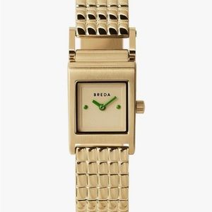 Breda 'Revel' Gold and Gold and Metal Bracelet Watch, 18MM